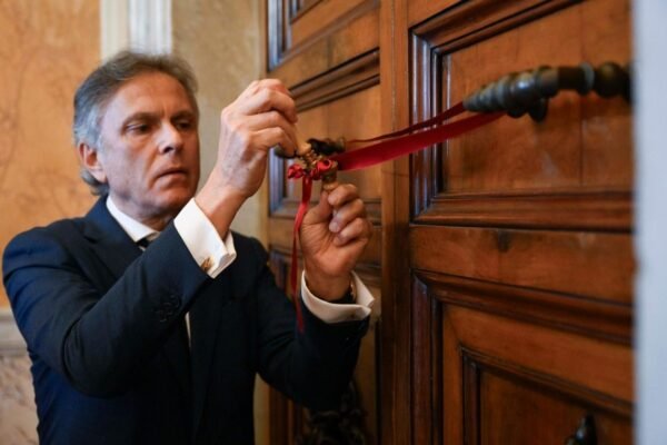 Seals removed from the papal apartment of the Apostolic Palace